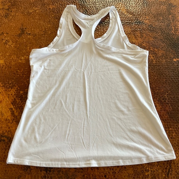 Jockey Racer Back Sports Tee. White. Size M - Picture 7 of 7